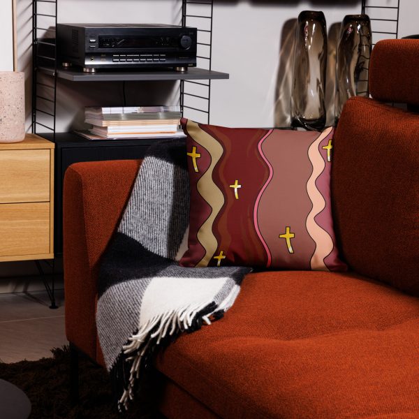 Beautiful Cross Pattern Premium Pillow - Image 3