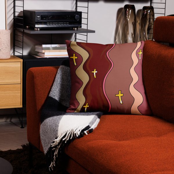 Beautiful Cross Pattern Premium Pillow - Image 6