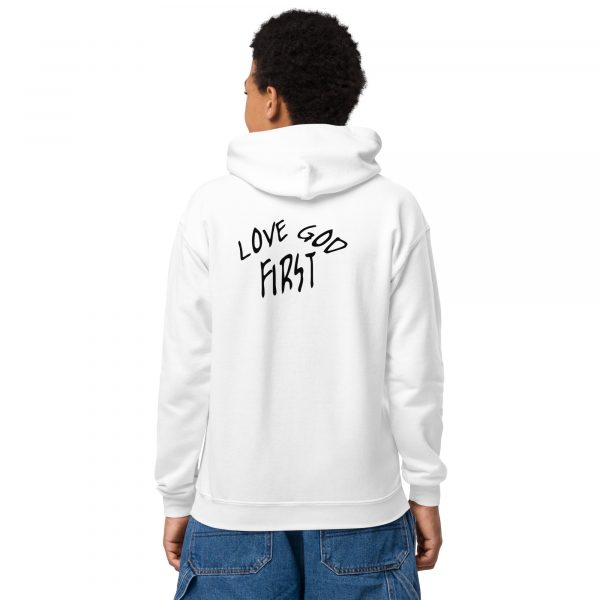 Love Christ Unisex Youth heavy blend hoodie - Image 4