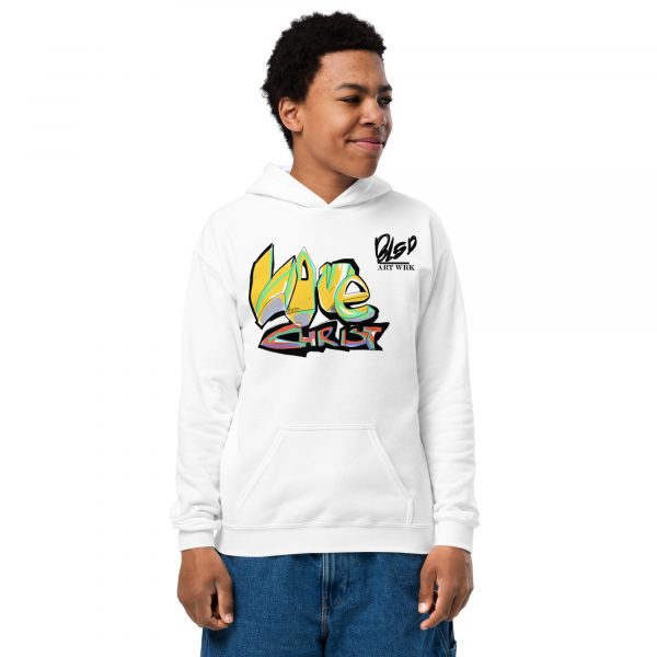 Love Christ Unisex Youth heavy blend hoodie - Image 2