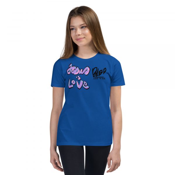 Jesus is Love- Youth Short Sleeve T-Shirt - Image 3