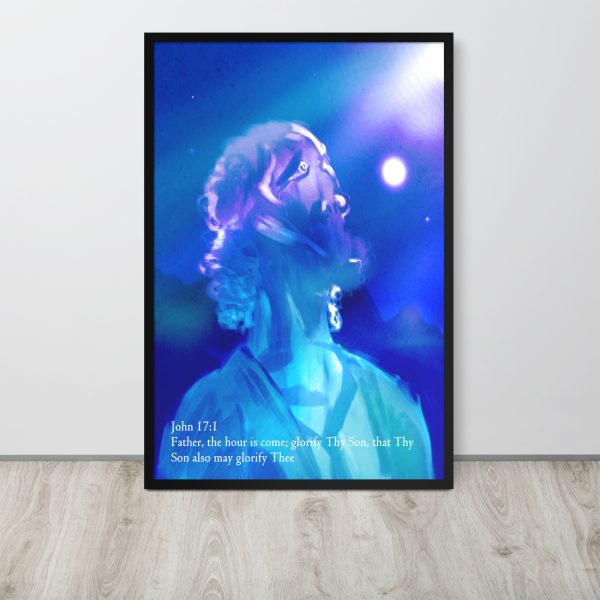Jesus Poster - "The Hour Has Come" | Framed photo paper poster